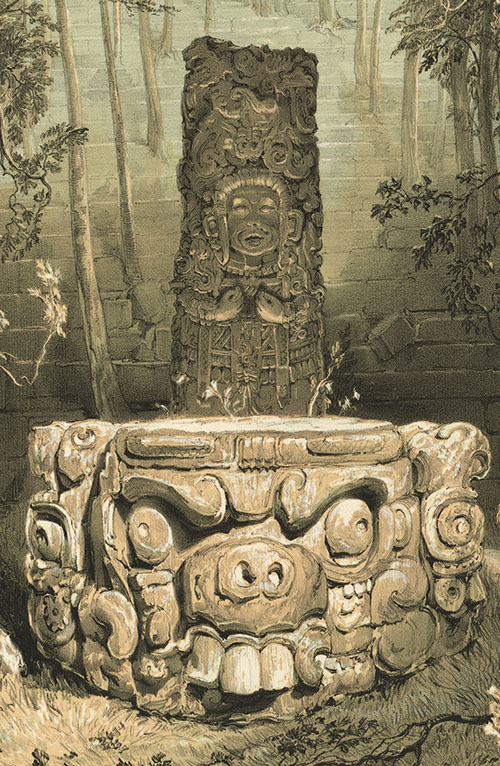 Copan - stela i oltar - detalj