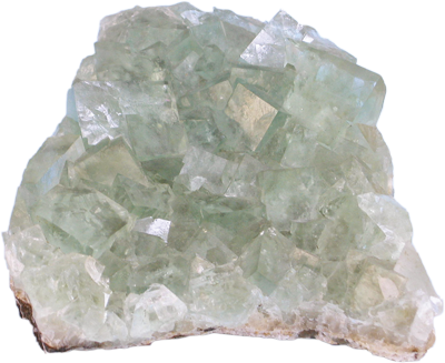 Kod ovog primjerka fluorita, svaki individualni mineral ometa razvoj susjednog. 